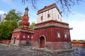 Tibetan architecture in the Four Great Regions of Summer Palace in Beijing.