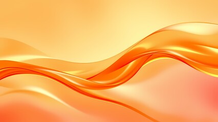 Abstract soft Orange gradient wave Generative ai, abstract orange background with waves