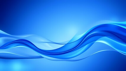 Obraz premium Elegant blue wave pattern on a simple white surface. Premium wave background for banners. Generative Ai, abstract blue background