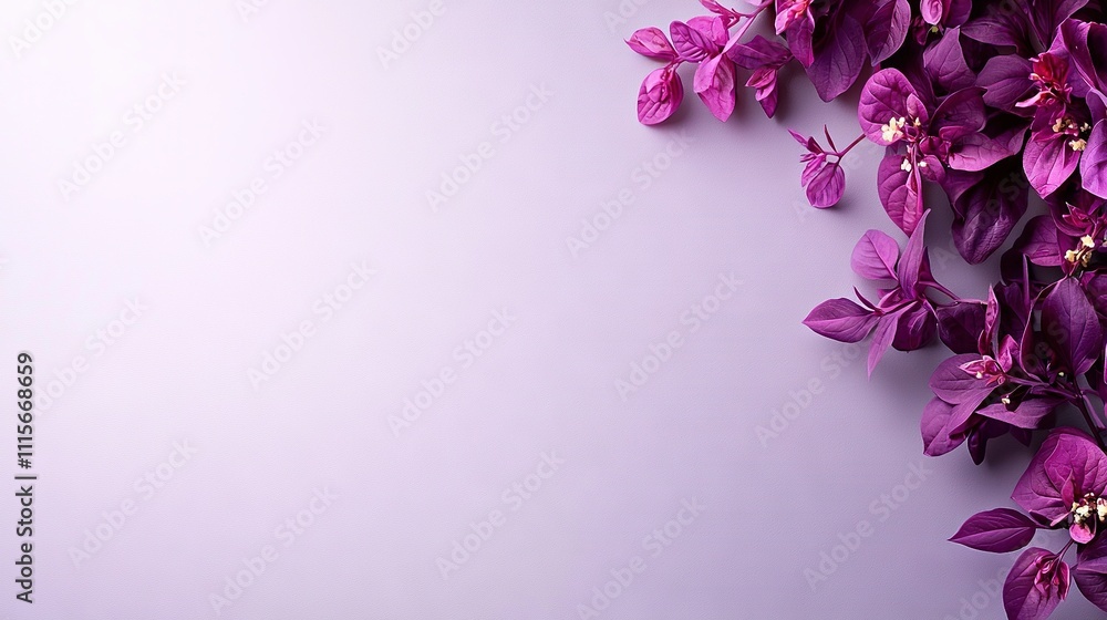 Poster a field of purple flowers against a pastel purple backdrop provides ample space for adding text or g