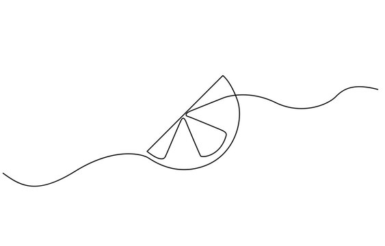 recommend clip art: Continuous one line drawing of orange fruit, Orange fruit in continuous line art drawing style, Single continuous line drawing sliced healthy organic lemon for orchard logo identity.