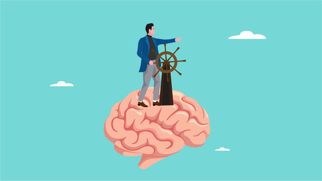 self control or leadership mindset, wisdom to determine business decisions or guide them in the right direction, business leaders control the steering wheel in the human brain