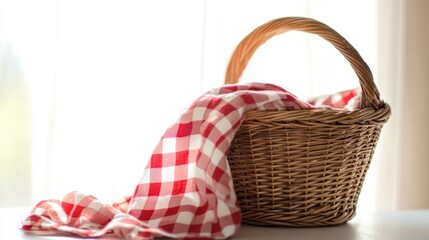 The Wicker Basket with Cloth