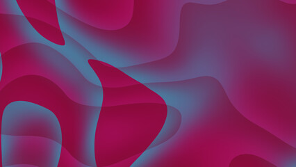 Abstract Pink and Blue Gradient Wave Background