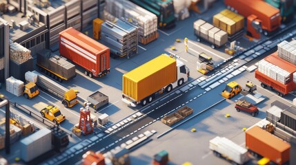 Urban Cargo Transport. Innovation in Shipping Logistics concept