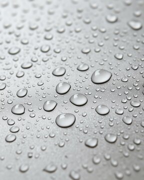Water Droplets on a Textured Metallic Surface: Macro