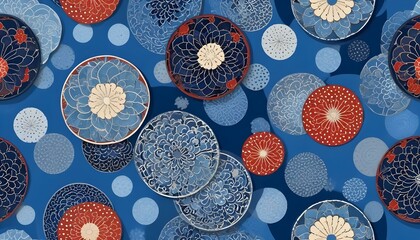 Clear Plain Shiny Warm Soft Vintage Bokeh Cloudy Wave Like Geometric Blue Background or Texture