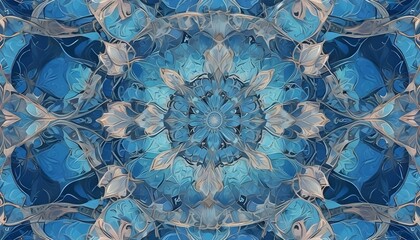 Clear Plain Shiny Warm Soft Vintage Bokeh Cloudy Wave Like Geometric Blue Background or Texture