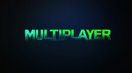 Text "MULTIPLAYER" in bold green on a gradient black to blue background