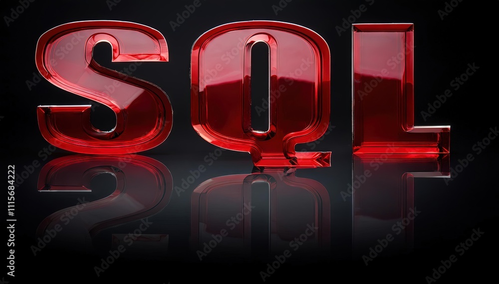 Poster SQL Programming Language in Bold Transparent Letters