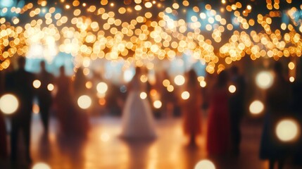 Blurred Dancing People at a Wedding