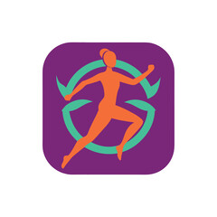 Obraz premium Cute sports logo vector illustration