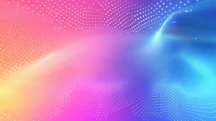 Obraz premium Abstract colorful background with glowing, wavy lines and dots.
