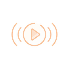 Fototapeta premium Live Streaming vector icon