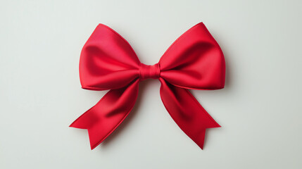 Fototapeta premium red bow isolated on white background