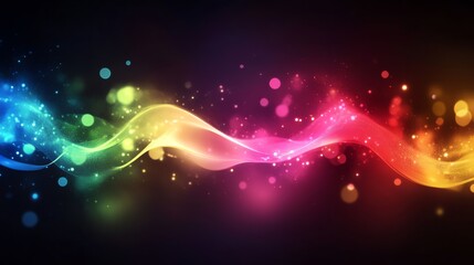 Fototapeta premium Abstract colorful background with soft, blurred colors and glowing particles.