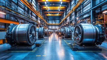 Fototapeta premium Highquality image of hydroelectric plant turbine room