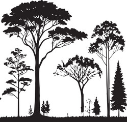 Obraz premium set of trees