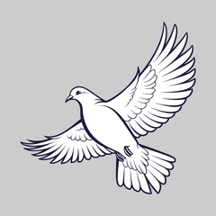Obraz premium dove vector design art and illustration