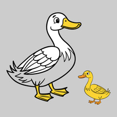Obraz premium duck vector design art and illustration