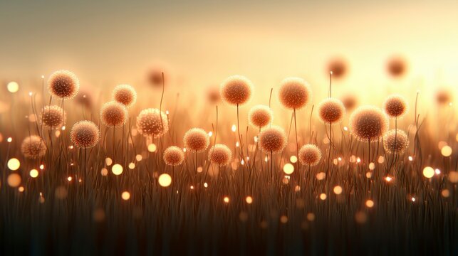 Abstract cream background adorned with festive blurry lights and radiant outdoor bokeh creating a warm and cheerful atmosphere for creative visuals