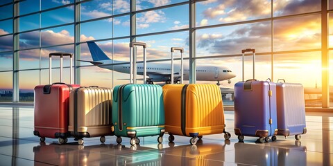 Suitcases in airport.