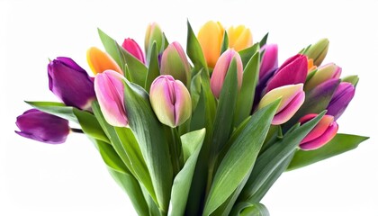 Obraz premium Elegant and Vibrant Tulip Bouquet for March 8 Women’s Day. Symbol of Spring Beauty, Perfect for Gifts, Festive Home Decorations, Greeting Cards, and Inspiring Seasonal Photography Ideas