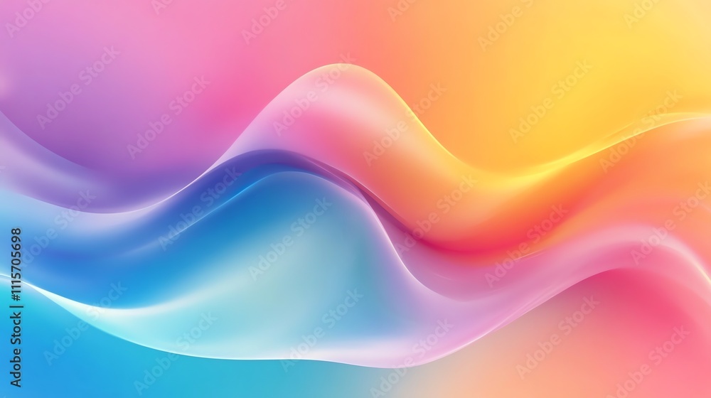 Poster abstract colorful background with smooth, flowing lines.