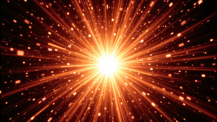 Fototapeta premium Exploring the Beauty of Cosmic Rays A Journey Through Light and Energy