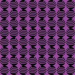 Seamless Purple Wave Pattern Template - Vector Design
