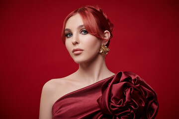 Fototapeta premium evening makeup and hair