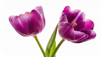 Obraz premium Radiant Purple Tulips in Full Bloom. Stunning Symbol of Renewal and Feminine Grace, Perfect for 8th March Women's Day Gifts, Spring Celebrations, Floral Decorations, and Seasonal Greeting Cards