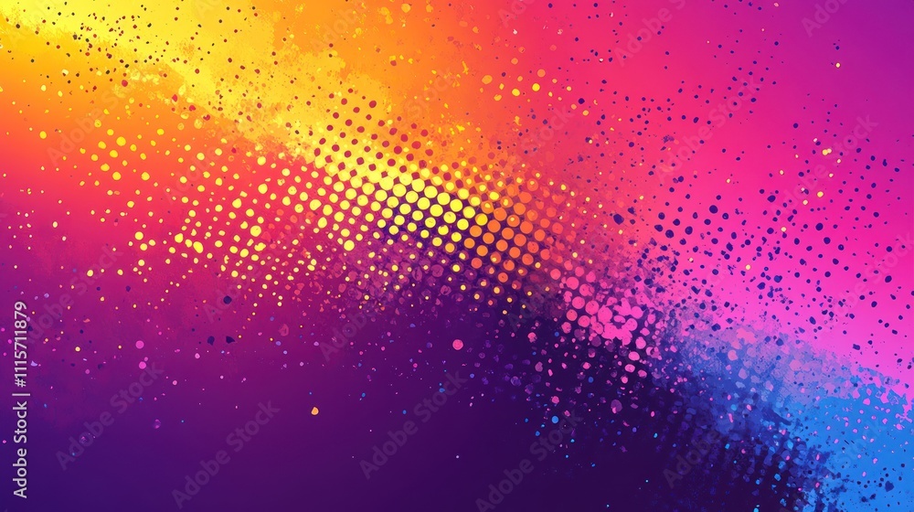 Poster colorful gradient with dots creating a vibrant abstract background.