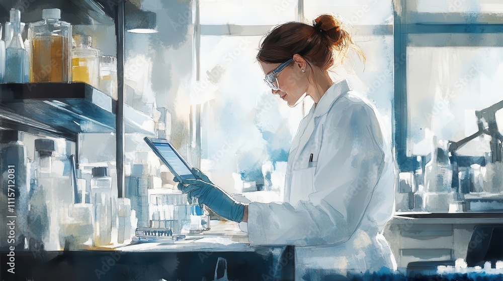 Poster research technology development ai-powered labs enhancing collaboration for future solutions