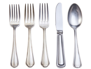 Elegant silverware set, essential cutlery for dining, kitchen and restaurant