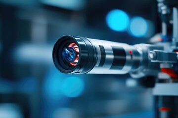 High-tech Smartphone Camera Module Being Assembled in Factory