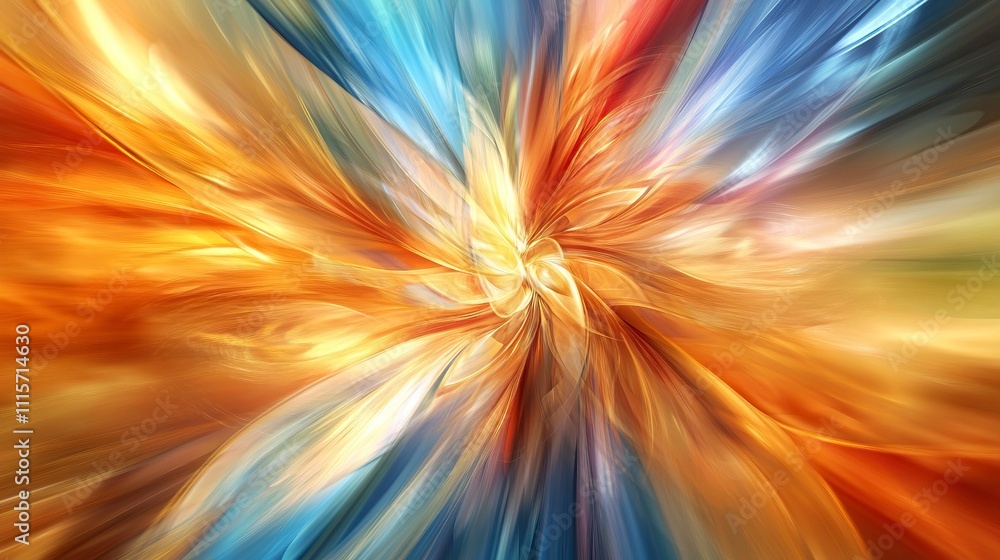 Poster sparkling abstract design template with abstract blurred background.