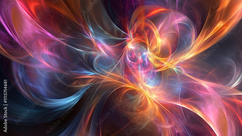 Poster sparkling abstract design template with abstract blurred background.