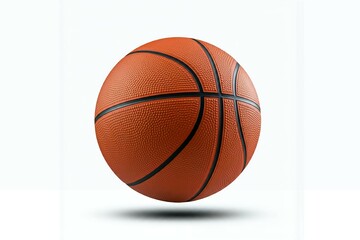 Obraz premium An orange basketball isolated on a white background.