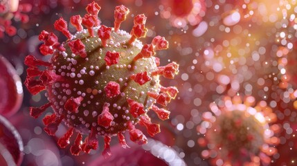 three dimensional model of viruses on earth