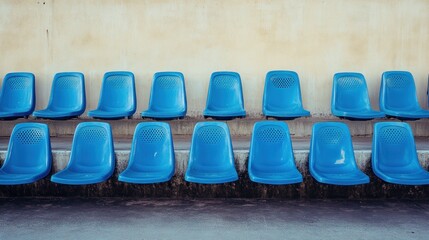 Naklejka premium Empty Seats in a Stadium
