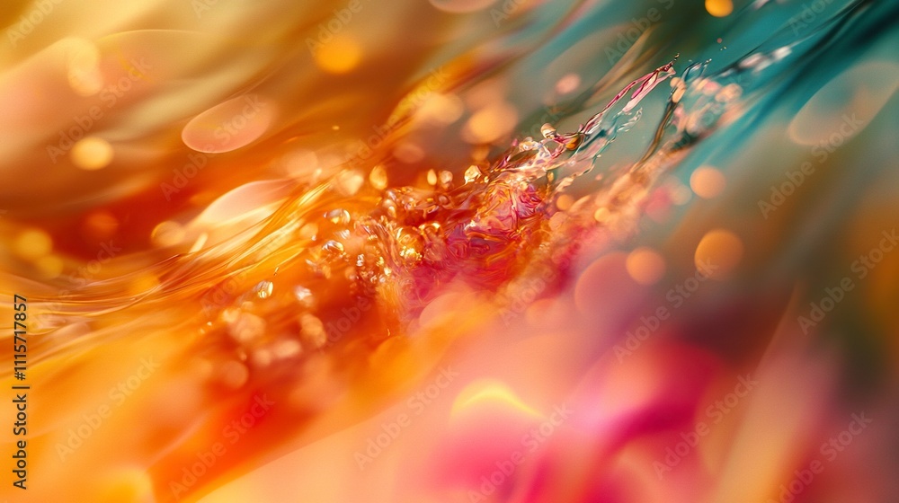 Poster sparkling abstract design template with abstract blurred background.