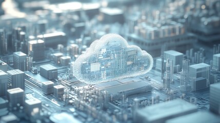 Cloud Computing, Data Center, Server Farm, Futuristic Technology