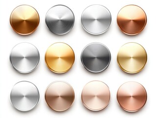 Collection of Metallic Buttons