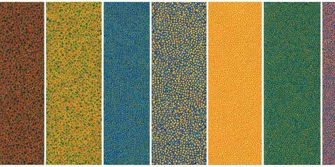 Fototapeta premium A series of colorful stripes with a blue stripe in the middle
