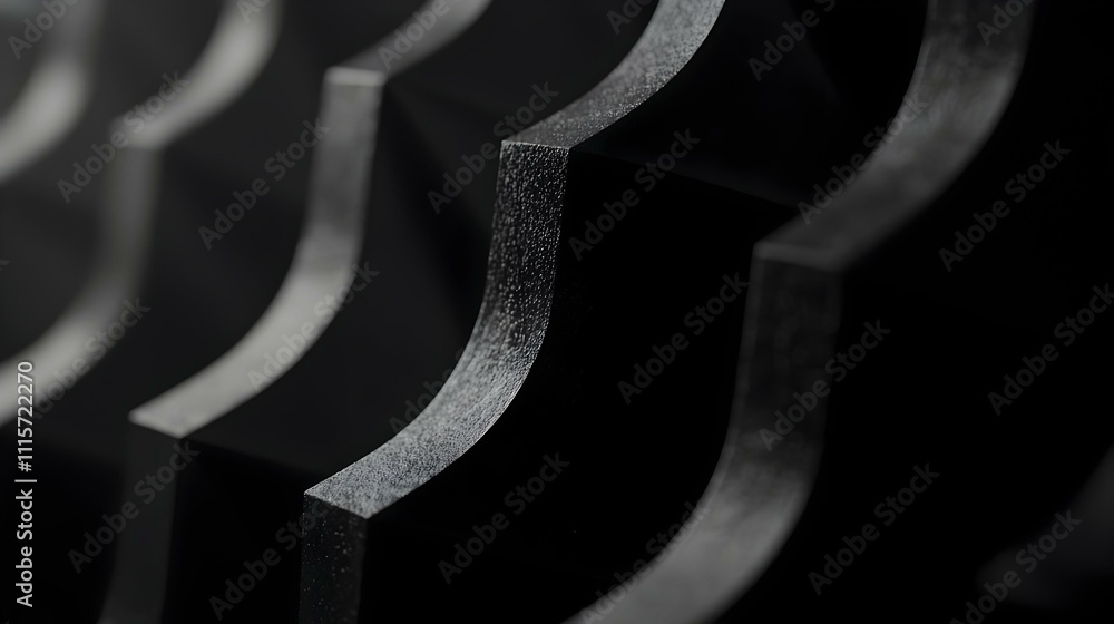 Poster abstract black textured shapes, close-up macro shot. stylish background image.