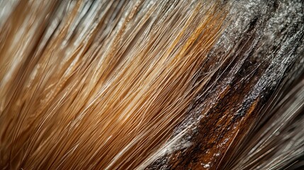 Obraz premium Closeup View Of Paintbrush Bristles And Handle