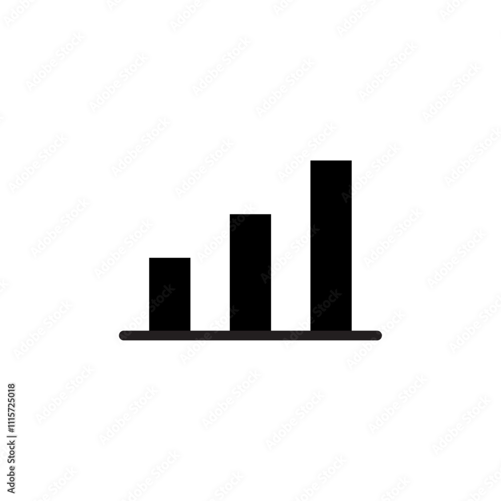 Poster bar chart icon web design in vector