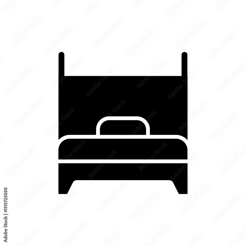 Poster bed icon web design in vector