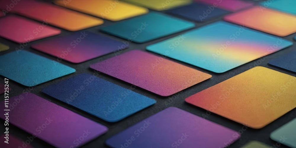 Aufkleber A colorful array of squares with a rainbow gradient